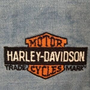 Harley Davidson Denim Button Down Shirt Medium